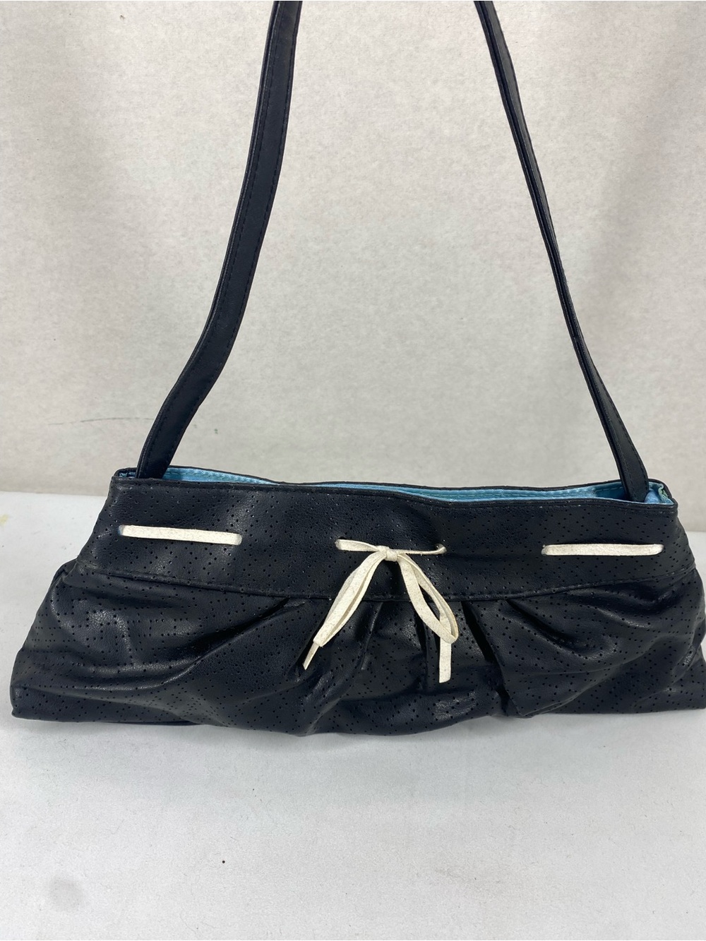 Victoria’s Secret Classic Black Shoulder Bag with Cream Accent